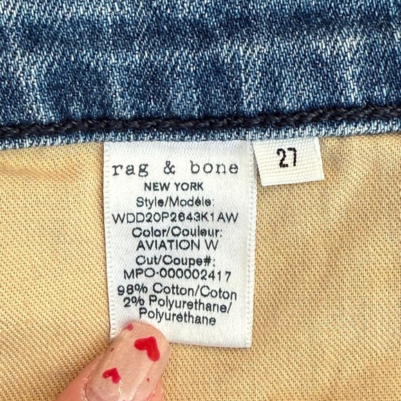 rag & bone Dre Low Rise Slim Boyfriend in Aviation Way 45028 - Picture 13 of 16